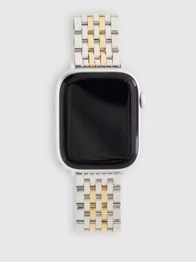 NWT Quince Apple Watch Band Stainless Steel Silver Gold Bracelet 44-49mm